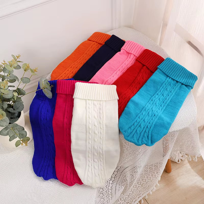 Dog Winter Clothes Knitted Pet Clothes for Small Medium Dogs Chihuahua Puppy Pet Sweater Yorkshire Pure Dog Sweater Ropa Perro
