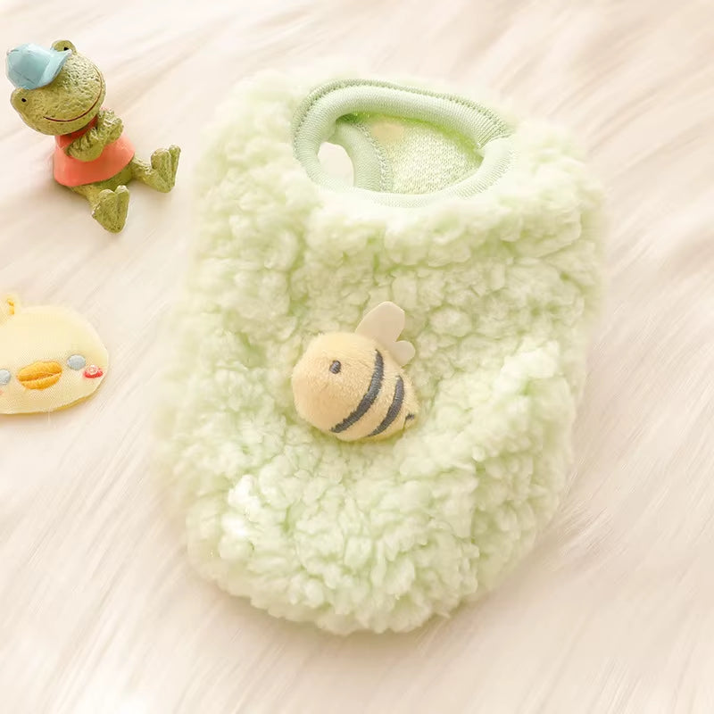 Newborn Cat Kitten Velvet Clothing Winter Warm Little Pet Sweater for Small Animals Bunny Pullovers Clothes Teacup Poodle XXXS