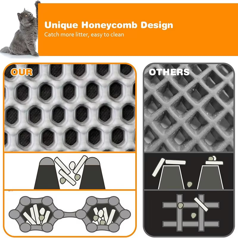 Cat Litter Mat Large Size Waterproof Pet Toilet Cat Litter Trapping Mat Non Slip Double Layer Cats Litter Box Pad Pet Product