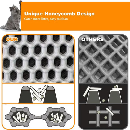 Cat Litter Mat Large Size Waterproof Pet Toilet Cat Litter Trapping Mat Non Slip Double Layer Cats Litter Box Pad Pet Product