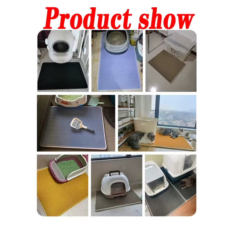 Cat Litter Mat Large Size Waterproof Pet Toilet Cat Litter Trapping Mat Non Slip Double Layer Cats Litter Box Pad Pet Product