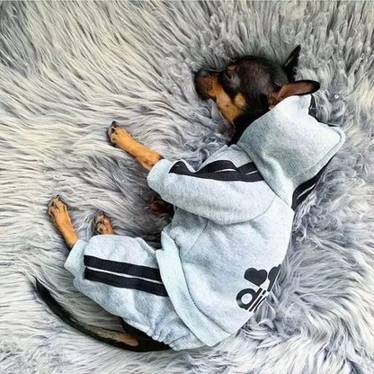 Adidog Clothes Dog Jumpsuit Warm Puppy Pet Clothes for Dog Hoodies Sweatshirt Yorkie French Bulldog Clothing for Dog Coat Jacket