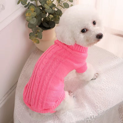 Dog Winter Clothes Knitted Pet Clothes for Small Medium Dogs Chihuahua Puppy Pet Sweater Yorkshire Pure Dog Sweater Ropa Perro