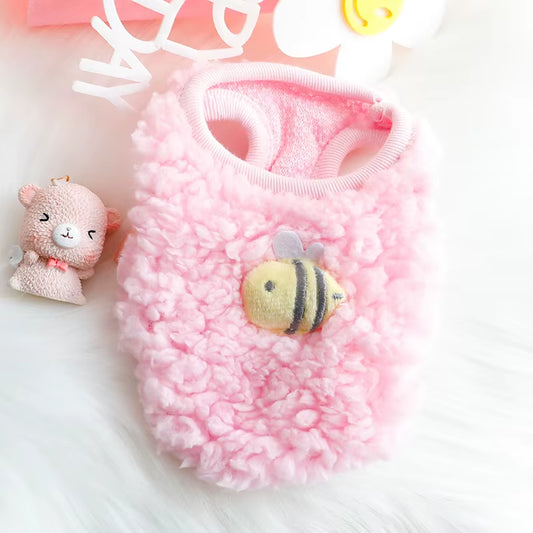 Newborn Cat Kitten Velvet Clothing Winter Warm Little Pet Sweater for Small Animals Bunny Pullovers Clothes Teacup Poodle XXXS